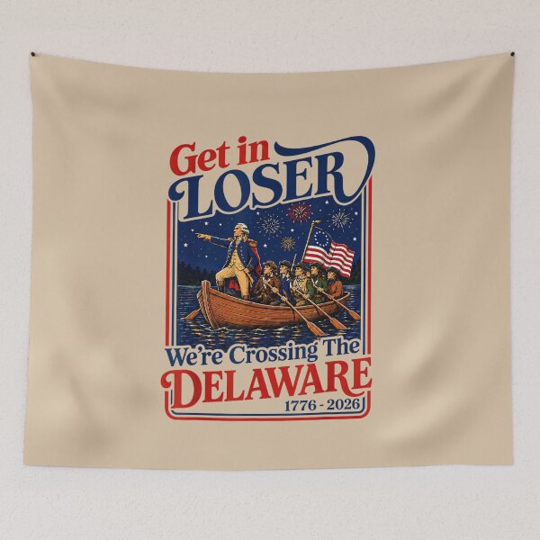 Item preview, Get In Loser We’re Crossing The Delaware Patriotic Classic T-Shirt designed and sold by Brokentemple.