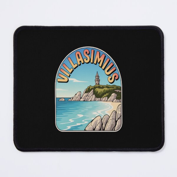 Item preview, Villasimius Retro Sticker – Sardinia Italy Vintage Beach Travel Art designed and sold by stickercuffs.