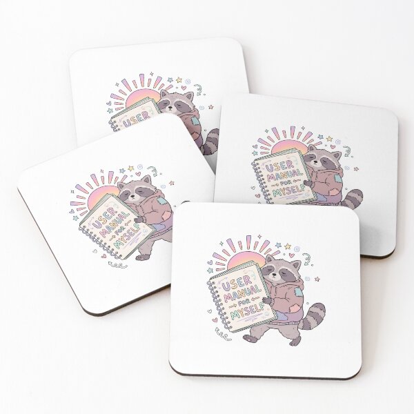 Item preview, User Manual For Myself — Raccoon Neurodivergent Self Discovery Art designed and sold by lenalenspod.