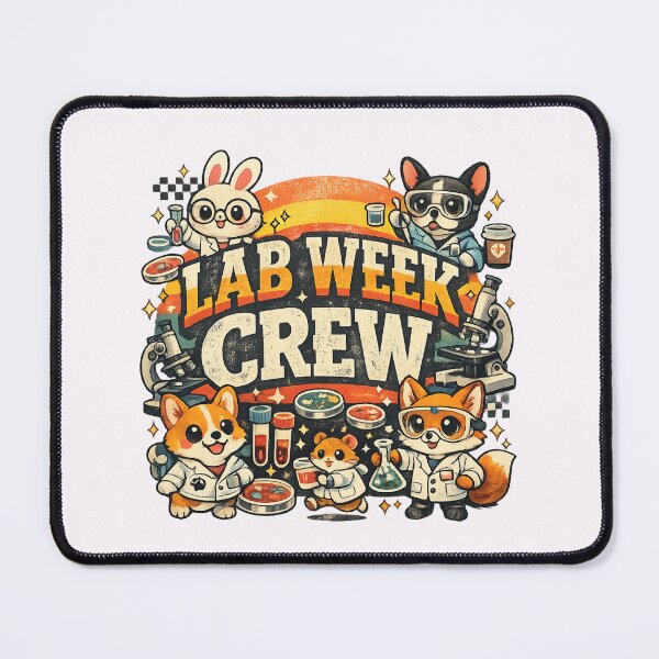 Item preview, Cute Retro Bunny Corgi French Bulldog Fox Medical Laboratory Scientist Lab Week Crew Shirt | Kawaii MLS ASCP Lab Week Appreciation Gift designed and sold by ClinicalHubs.