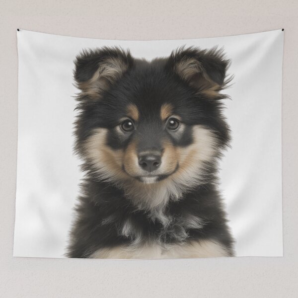 Item preview, Adorable Finnish Lapphund pup for Cute Lappie puppy lovers designed and sold by LazyOwlStore.