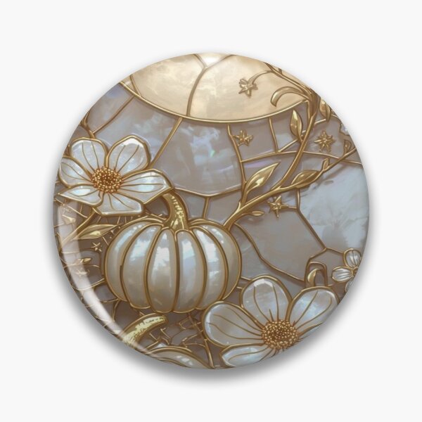 Item preview, Pearl Pumpkins Moon Stained Glass Style designed and sold by BriSher.