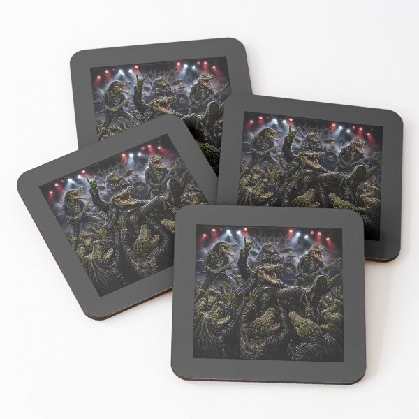 Item preview, No Life Till Leather Metal Crocodiles designed and sold by Hornace88studio.