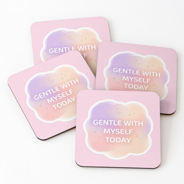 Item preview, Gentle With Myself Today – self love aesthetic Typography Design designed and sold by CosmicQuietLab.