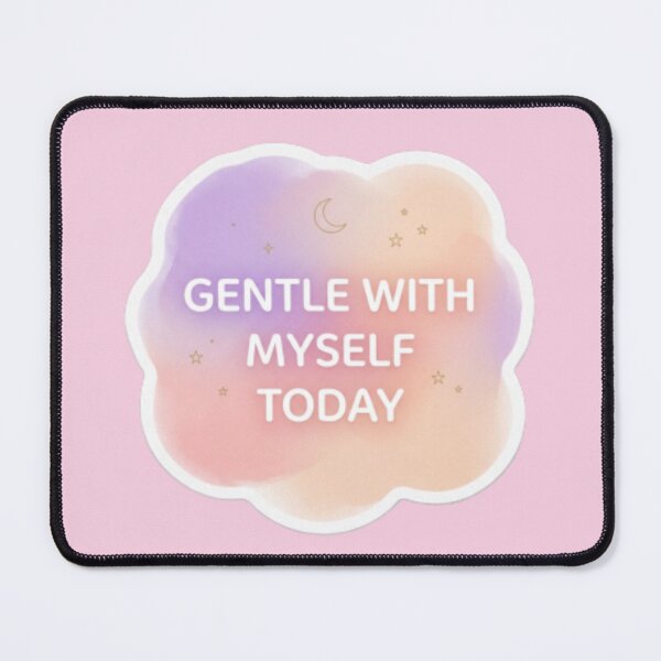 Item preview, Gentle With Myself Today – self love aesthetic Typography Design designed and sold by CosmicQuietLab.