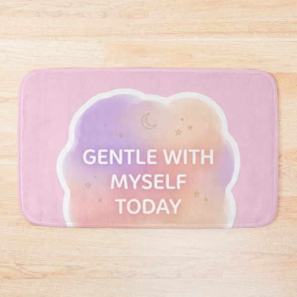 Item preview, Gentle With Myself Today – self love aesthetic Typography Design designed and sold by CosmicQuietLab.