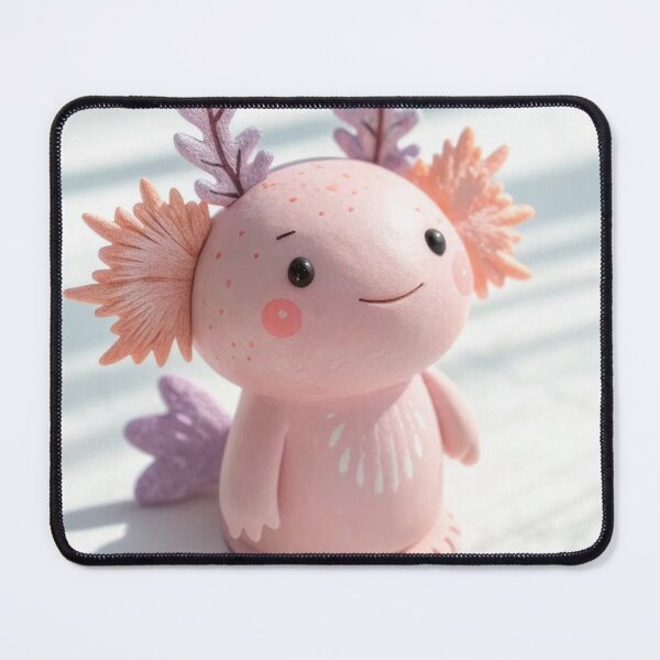 Item preview, Kawaii axolotl in pastel colors, 3D clay style designed and sold by Axokris.