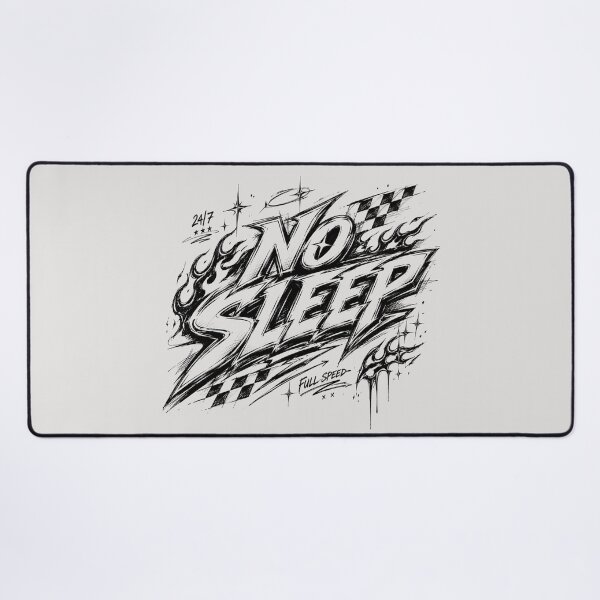 Item preview, NO SLEEP Racing Graffiti Typography | Chaotic Y2K Streetwear Art designed and sold by J&J's Creation.