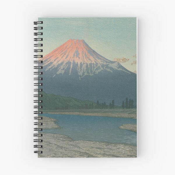 Item preview, Majestic Red Fuji Over River: Vintage Japanese Woodblock Style designed and sold by vekotpu.