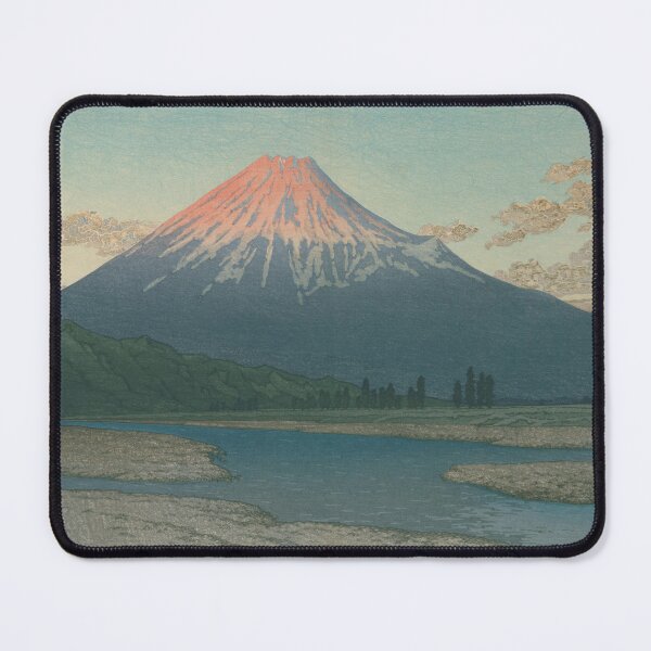 Item preview, Majestic Red Fuji Over River: Vintage Japanese Woodblock Style designed and sold by vekotpu.