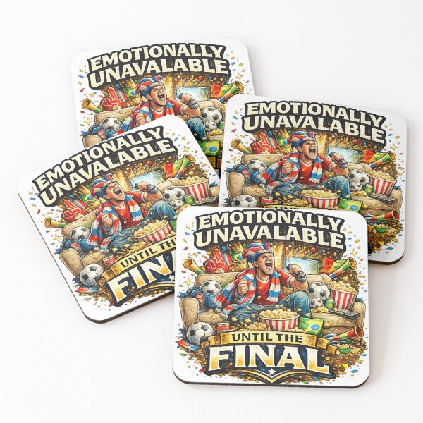 Item preview, Emotionally Unavailable Until The Final Funny Soccer Shirt | Football Fan World Tournament Design designed and sold by Ermicioi.