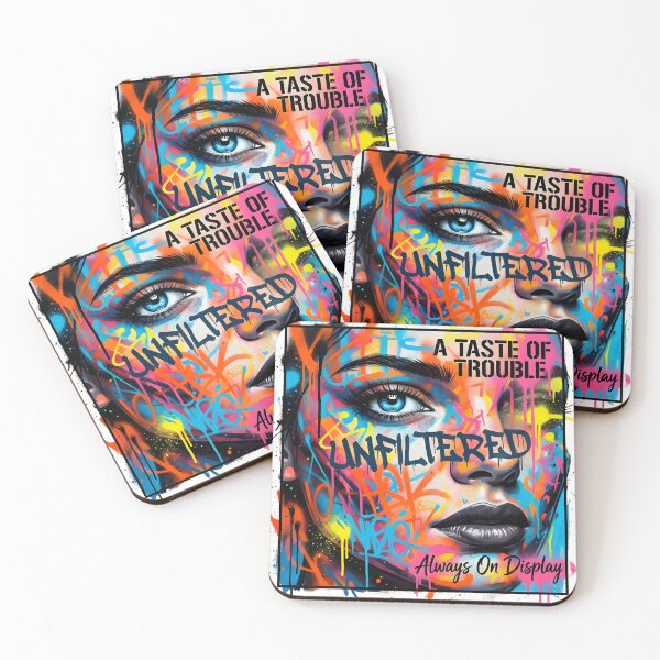 Item preview, UNFILTERED Taste of Trouble Graffiti Baddie Pop Art designed and sold by P2P-paotopao.