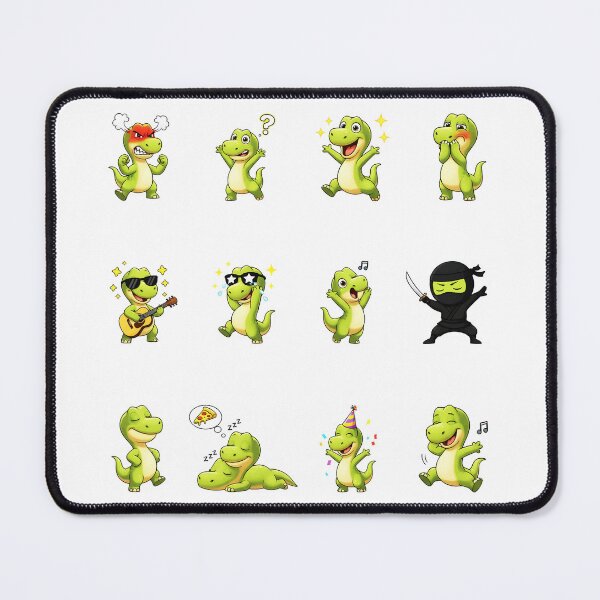 Item preview, Cute Brontosaurus Dinosaur Sticker Pack Emojis designed and sold by RamyGallery.