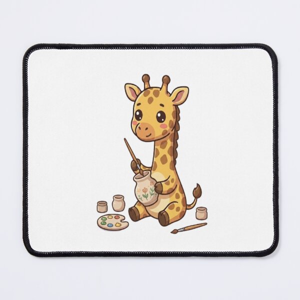 Item preview, Cute Giraffe Painting Pottery Art designed and sold by Ella_Sketch.
