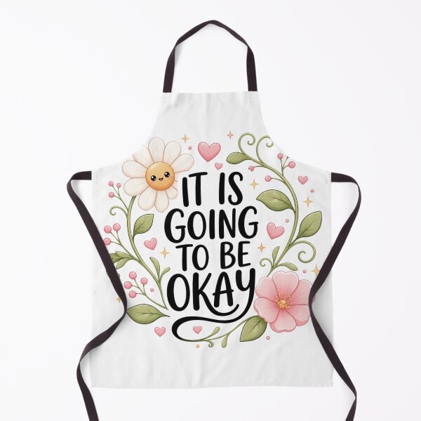 Item preview, It Is Going To Be Okay Kawaii Floral Wreath | Dark Botanical Positivity Aesthetic designed and sold by Dulxoz.