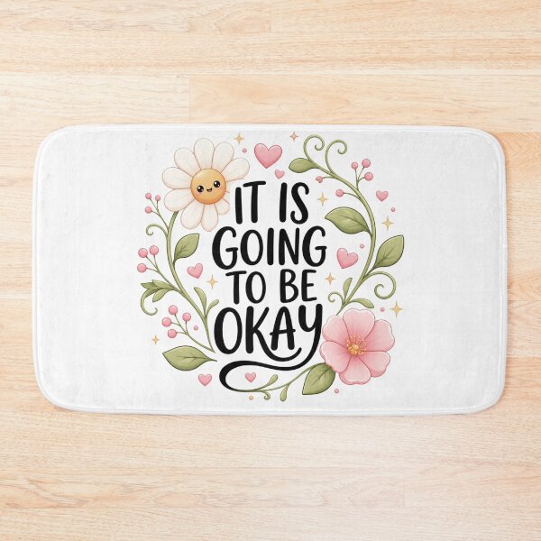 Item preview, It Is Going To Be Okay Kawaii Floral Wreath | Dark Botanical Positivity Aesthetic designed and sold by Dulxoz.
