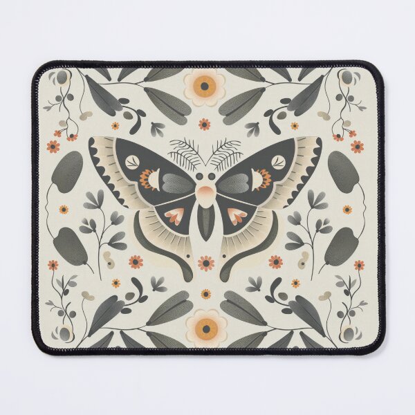 Item preview, Scandinavian Folk Art, Luna Moth With Flowers designed and sold by xiao xuans.