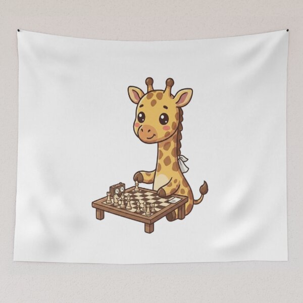 Item preview, Cute Giraffe Playing Chess Game designed and sold by Ella_Sketch.