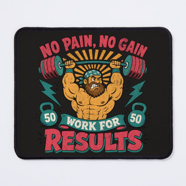 Item preview, Vintage Strongman No Pain No Gain designed and sold by AwesomeBeyondLimits.