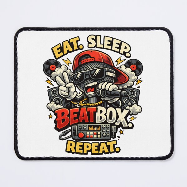 Item preview, Eat Sleep Beatbox Repeat – Funny Beatboxer Music designed and sold by SidTastic .