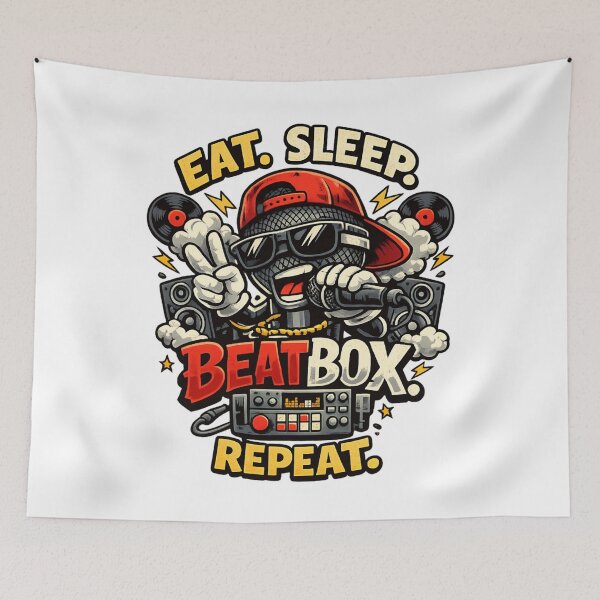 Item preview, Eat Sleep Beatbox Repeat – Funny Beatboxer Music designed and sold by SidTastic .