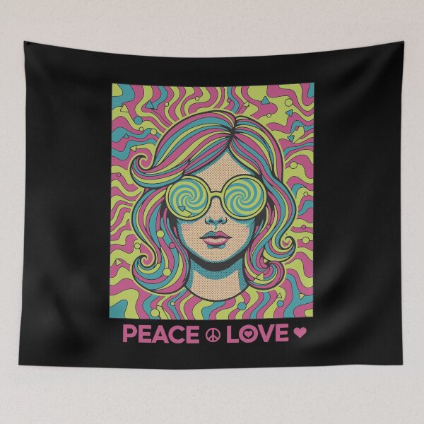Item preview, Peace Love Hippie Music Trippy Tie Dye Rave designed and sold by LuminOrb.