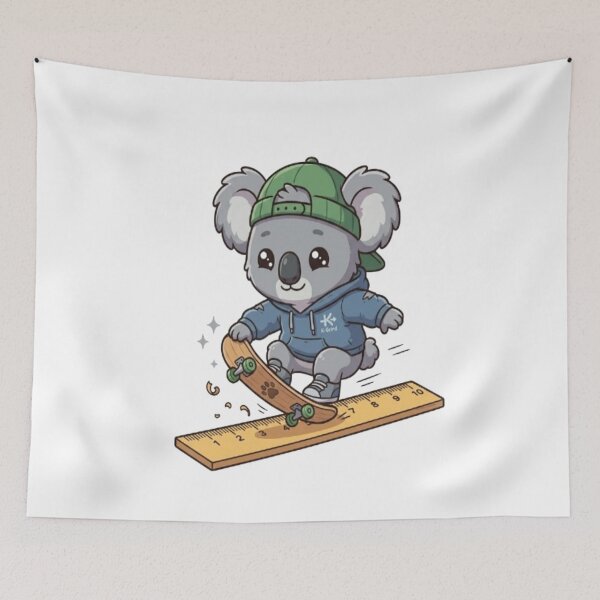 Item preview, Cute Koala Skateboarder Doing Tricks designed and sold by Ella_Sketch.