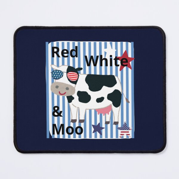Item preview, Red White And Moo 4 th of July designed and sold by AnulaArt.