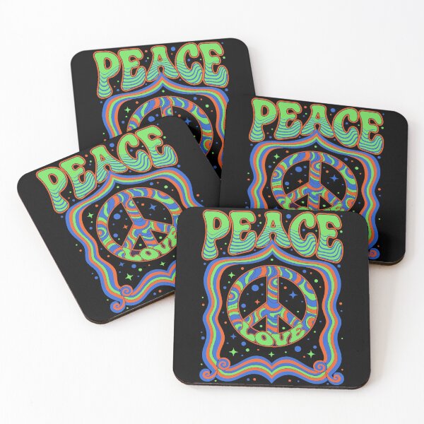Item preview, Peace Love Hippie Music Trippy Peace Sign Rave designed and sold by LuminOrb.