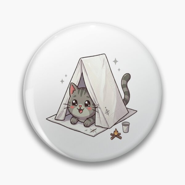 Item preview, Cute Cat Camping In Tent designed and sold by Ella_Sketch.