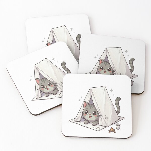 Item preview, Cute Cat Camping In Tent designed and sold by Ella_Sketch.