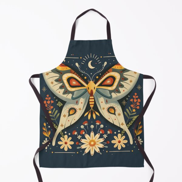 Item preview, Scandinavian Folk Art, Luna Moth With Flowers designed and sold by xiao xuans.