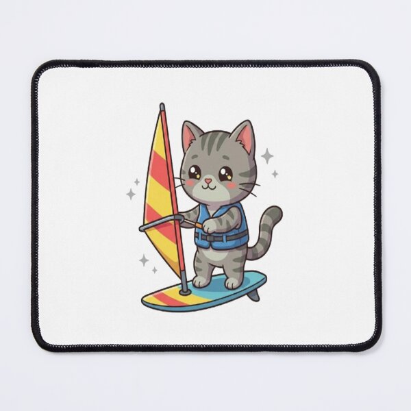 Item preview, Cute Cat Windsurfing Water Sport designed and sold by Ella_Sketch.