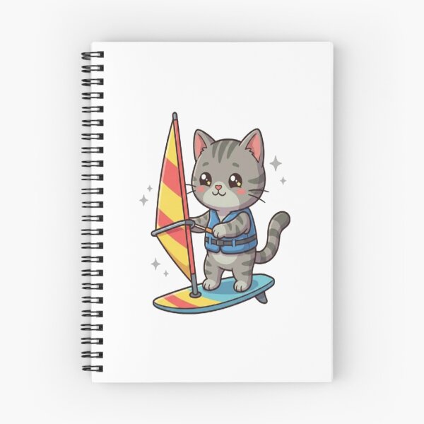 Item preview, Cute Cat Windsurfing Water Sport designed and sold by Ella_Sketch.