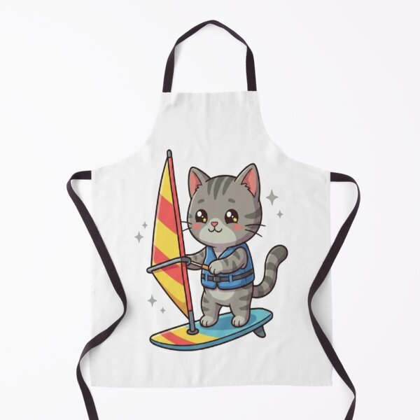 Item preview, Cute Cat Windsurfing Water Sport designed and sold by Ella_Sketch.