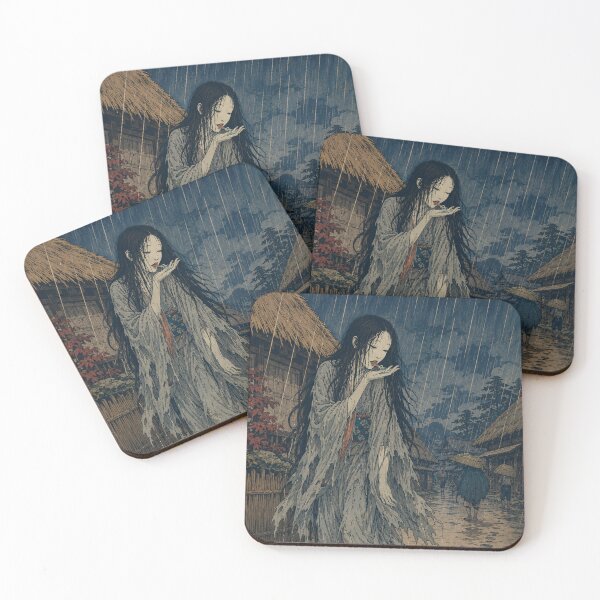 Item preview, Ame Onna's Rain - Vintage Japanese Ghost Ukiyo-e Woodblock  designed and sold by bapupa.