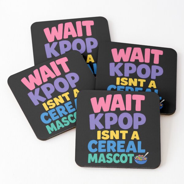 Item preview, Wait Kpop Isnt A Cereal Mascot Funny Quote designed and sold by TeeTimeTreasure.