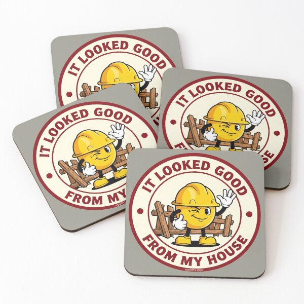 Item preview, Funny Retro Blue Collar Tradesman Worker's Helmet Graphic designed and sold by VintryOff.