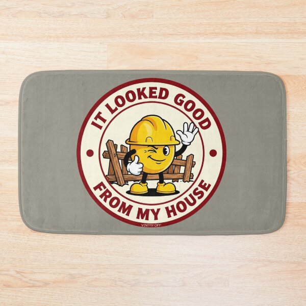 Item preview, Funny Retro Blue Collar Tradesman Worker's Helmet Graphic designed and sold by VintryOff.