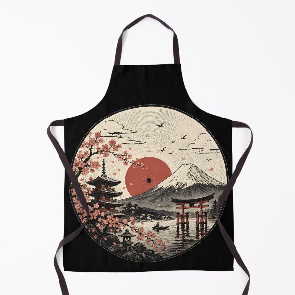 Item preview, LP Japan | Serene Japanese Landscape designed and sold by Funny Vintage Stickers And T-Shirts.