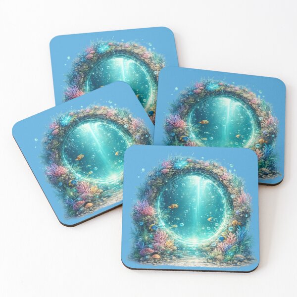Item preview, Letter O Underwater Ocean Portal Coral Reef Fantasy Art designed and sold by irfanshikh.