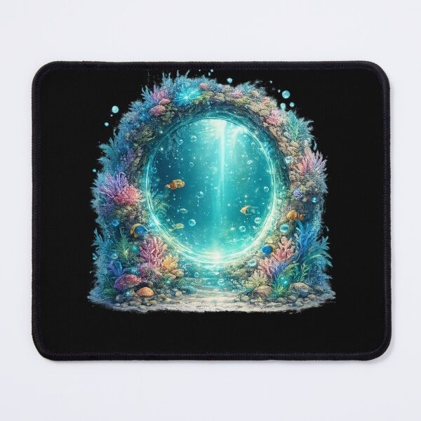 Item preview, Letter O Underwater Ocean Portal Coral Reef Fantasy Art designed and sold by irfanshikh.