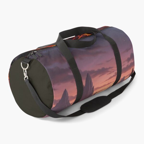 Item preview, Fiery volcanic landscape at night with glowing lava flows and dramatic sky atmosphere designed and sold by FotoworldEdel.