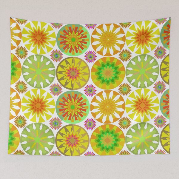 Item preview, Colorful Circular Floral Seamless Pattern with Geometric Mandala Elements designed and sold by EiArtist.