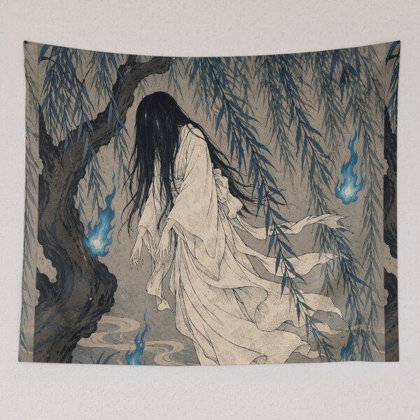 Item preview, Pale Yurei - Vintage Japanese Ghost Ukiyo-e Woodblock  designed and sold by bapupa.
