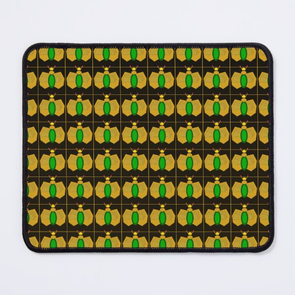 Item preview, African Egyptian Golden Scarab Beetle Green Gold Pattern  designed and sold by AfricanArtHub.