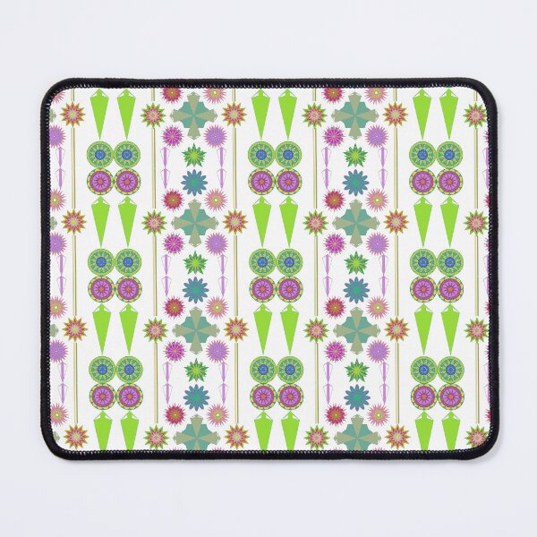 Item preview, Colorful Geometric Seamless Pattern with Decorative Floral and Abstract Shapes designed and sold by Ei-Ei.