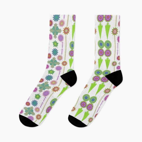 Item preview, Colorful Geometric Seamless Pattern with Decorative Floral and Abstract Shapes designed and sold by Ei-Ei.
