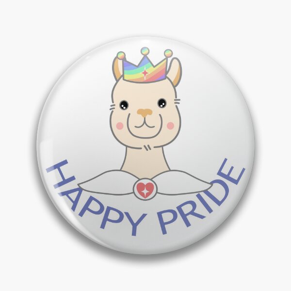 Item preview, Happy Pride Cute Alpaca with Rainbow Crown designed and sold by SulariTDsign.