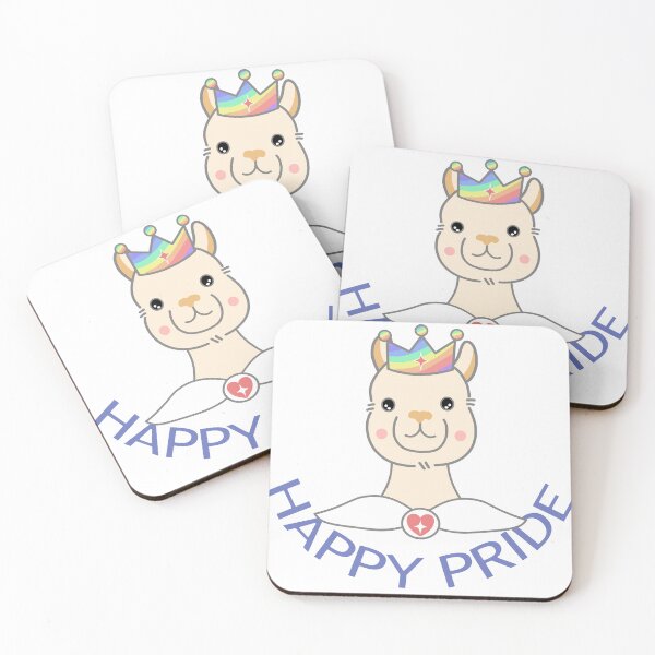 Item preview, Happy Pride Cute Alpaca with Rainbow Crown designed and sold by SulariTDsign.